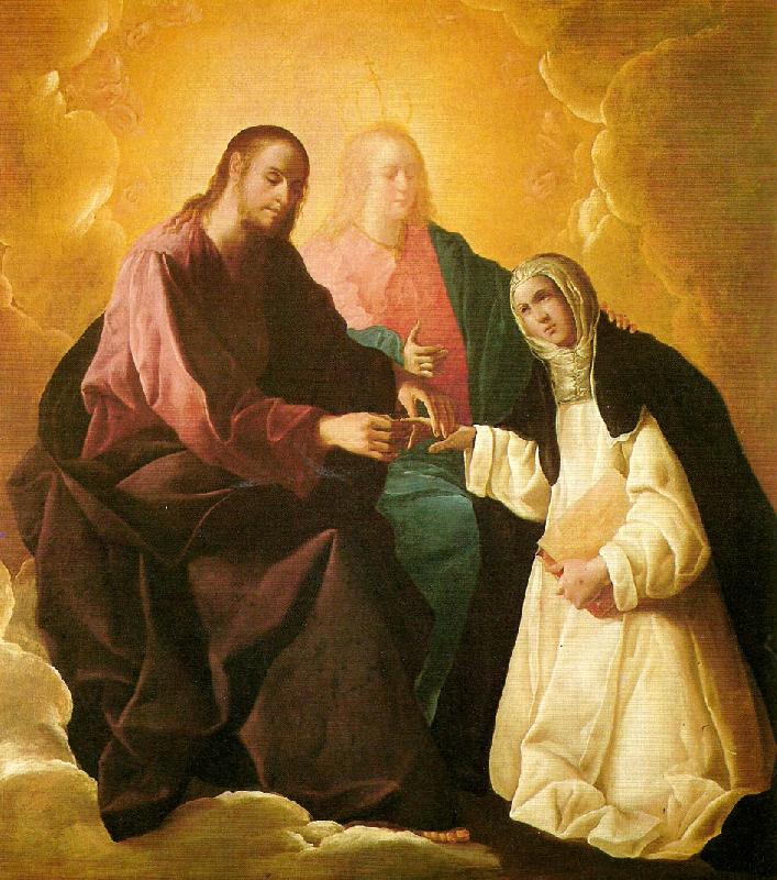 Francisco de Zurbaran mystical betrothal of st,catalina de siena